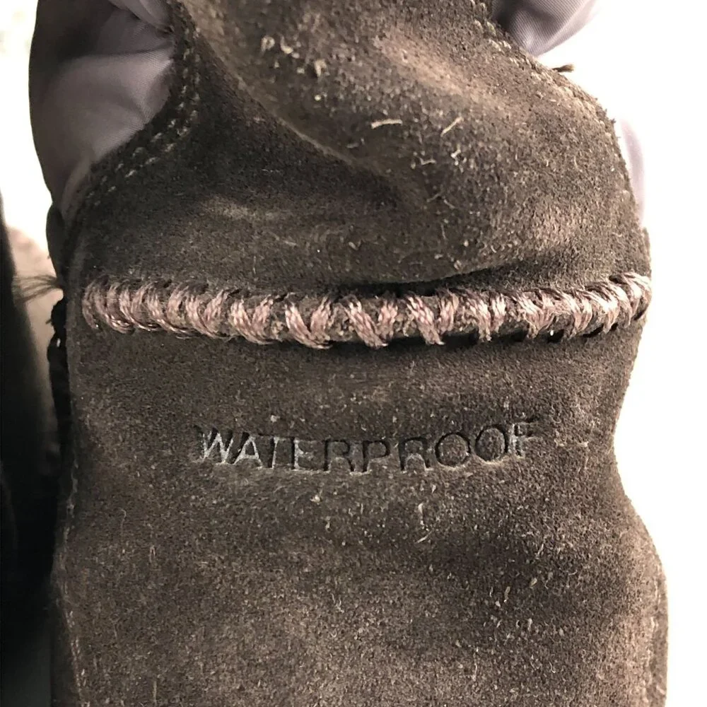 Columbia Women's Size 7.5 Minx Moccasin Brown Waterproof Drawstring Boots